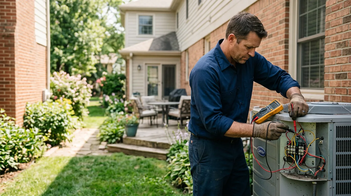 HVAC technician working near Guilford, IN